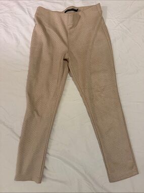 one 5 one Beige Chevron Ponte Leggings